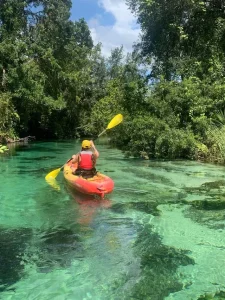 Family kayaking in Spring Hill